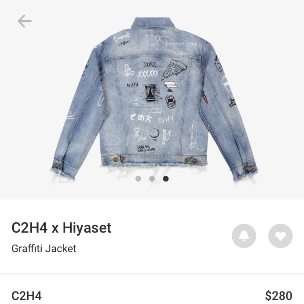 C2H4 x Hiyaset Graffiti Denim Jacket